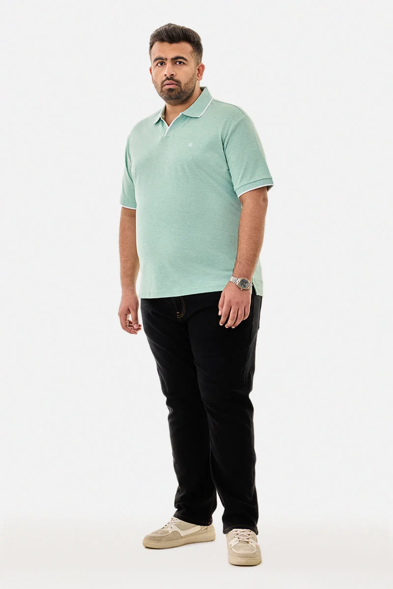 سنيتش Regular Fit Stretch Plus Size Polo T-Shirt